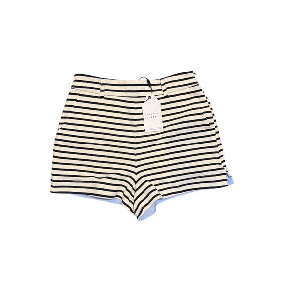 english factory high waist white black stripe short size xs - Picture 2 of 7